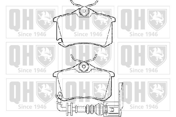 QUINTON HAZELL Комплект тормозных колодок, дисковый тормоз BP1417